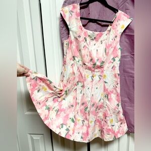 A New Day Pink and Green Floral Dress